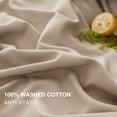 thumbnail image 7 of UlikTree Microfiber Duvet Cover Set Solid Color Khaki Full Size 80x90 Inches, 7 of 7