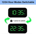 thumbnail image 3 of Reloj Digital Usb 4 Pulgadas Durable Simple Elegante Toque Pospuesto Botón Led Despertador Guardurnaity HA024267-02, 3 of 6