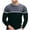 Black, variant on Mens Waffle Long Sleeve Shirt Colorblock Print Crewneck T-Shirts Big and Tall Casual Slim Fit Pullover Tops Fall Winter Knit Tee Shirt On Sale Today