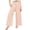 Orange, variant on Girls Linen Pants Summer Striped Wide Leg Palazzo Pants Teen Boho Smocked High Waisted Beach F𝗹owy Pant Cropped Trousers