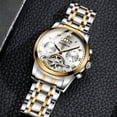 thumbnail image 4 of Reloj de Negocios para Hombre, Reloj de Pulsera de Cuarzo Multifuncional con Correa de Acero Inoxidable, Reloj de Vestir Casual Impermeable, 4 of 5