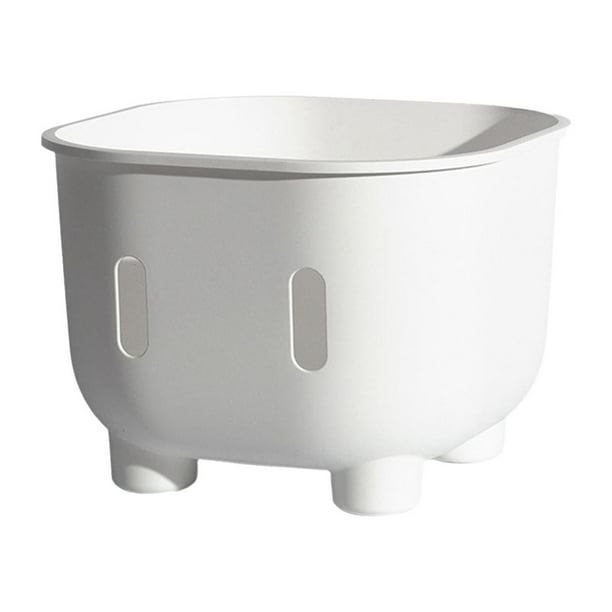 Otomana de almacenamiento multifuncional, reposapiés otomano para el hogar, taburete de almacenamiento, blanco sin tapa