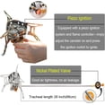 thumbnail image 5 of Portable Propane Outdoor Camping Stove - GEEKHOM 6800W Windproof Gas Stove with Piezo Ignition; 2 Fuel Canisters (Butane/Propane) Backpack Stove, Ideal for Hiking and Picnics; Tripod Base and Adapter, 5 of 11