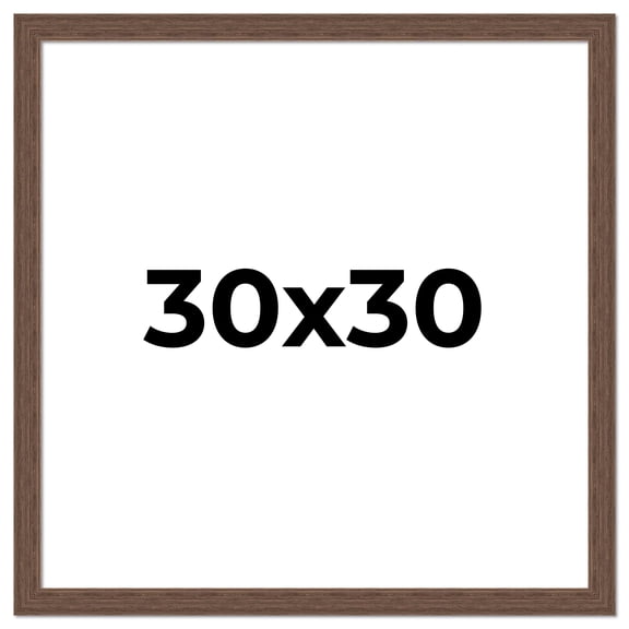 30x30 Frame Brown Distressed Barnwood Picture Frame | Rustic Farmhouse Photo Frame Includes UV