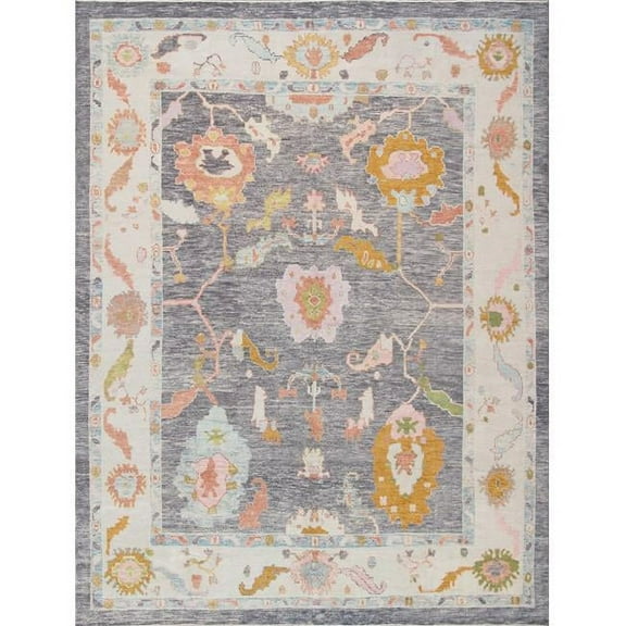 Pasargad Home Oushak Collection Hand-Knotted Wool Area Rug-10' 0" X 13' 2"