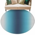 thumbnail image 2 of Dark Blue Grey Ombre 6ft Round Rug, Modern Abstract Art Gradient Non-Skid Rubber Backing Large Area Rugs - Living Room Bedroom Home Office, Indoor Floor Mat Carpets Washable Rug, 2 of 9