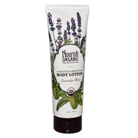 Nourish Organic Hydrating And Smoothing Body Lotion Lavender Mint, 8 Oz, 2 Pack