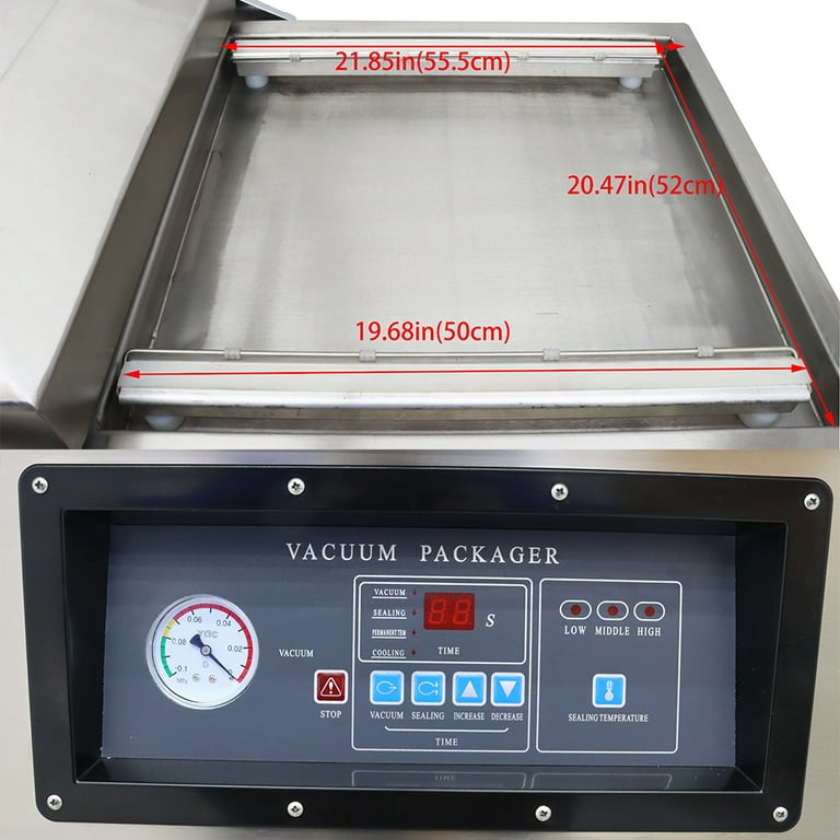 TECHTONGDA Commercial Two Chamber Vacuum Packaging Machine Stainless Steel  Food Sealing Machine 220V