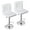 White, variant on AIZYT Bar Stools Set of 2, Modern PU Leather Adjustable Hydraulic Swivel Barstools, Armless Kitchen Counter Height Square Stool with Back, White