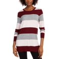 thumbnail image 6 of MAISON JULES Womens Burgundy Color Block Long Sleeve Jewel Neck T-Shirt XXL, 6 of 6