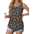 thumbnail image 3 of Fantaslook Womens Tank Tops Dressy Casual Sleeveless Blouses Crew Neck Pleated Tunic Shirts Summer Tops, 3 of 9