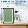 thumbnail image 4 of Geevon Large Display Digital Thermometer Hygrometer, Accurate Indoor Outdoor Temperature Humidity Monitoring, Wireless Weather Station with 200ft/60m Range Remote Sensor(Black), 4 of 8