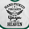 thumbnail image 4 of Inktastic Handpicked for Earth by My Yaya in Heaven with Angel Wings Boys or Girls Baby Bib, 4 of 4