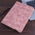 thumbnail image 6 of for Samsung Galaxy Tab A8 10.5 inch Release 2022 (SM-X200/SM-X205) Case, Rhombus Grid Pattern Multiple Viewing Angles Stand Slim Folio Cover (Pink), 6 of 7