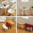 thumbnail image 4 of CIMAXIC Modèle de Bureau 3 Pcs Mini Demi-Rond Bureau d'Entrée Modèle Mini Maison Simulation Mobilier Bureau,3.46"X2.56"X1.18 Pouces, 4 of 5