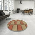thumbnail image 4 of Ahgly Company Machine Washable Indoor Round Transitional Peru Brown Area Rugs, 7' Round, 4 of 7