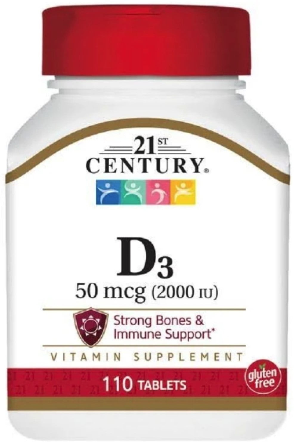 2 Pack 21st Century Vitamin D3 2000 IU Tablets 110 ea