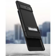 Encased Slimline Designed for Google Pixel 6 Pro Belt Clip Case with Kickstand (2021) Ultra Thin Case with Holster (Black)