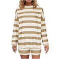 thumbnail image 1 of Offre Limitée Tenues tumgatte pour Femmes Ensemble de Détente Femmes Automne Hiver Ensembles Pyjamas Vêtements de Détente Imprimé Rayé Manches Longues Col Rond Pull Hauts et Pantalons Tenues d'Hiver pour Femmes, 1 of 5