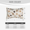 thumbnail image 3 of Plush Throw Pillow Covers, Cartoon Cute Deer Stars Pillow Cases with Invisible Zipper, Breathable Microfiber Pillow Cases Standard Size for Sleeping Bedroom Sofa Living Room 14x20, 3 of 5