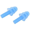 thumbnail image 3 of 2 Pair Swimming Dive Flexible Silicone Ear Plugs Earplug Blue, 3 of 5