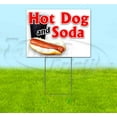 thumbnail image 1 of Hot Dog And Soda (18" x 24") Yard Sign, Includes Metal Step Stake, 1 of 6
