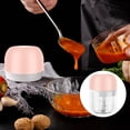 thumbnail image 4 of USB carga de eléctrica imentos frutas nueces pimienta jengibre carne de cocina de 250ml rosa 3 s 250ml Rosa Baoblaze Picadora de ajo eléctrica, 4 of 7