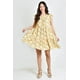 thumbnail image 1 of Vestido de flores Roman Fashion /Juvenil, 1294 (Amarillo flores) amarillo M, 1 of 6
