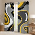 thumbnail image 2 of Feelyou Square Blackout Curtains Set of 2 (52x84 Each), Grey Abstract Window Curtains, 2 of 6
