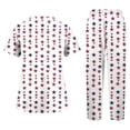 thumbnail image 4 of 1776-2026 Scrubs for Women Set 250th Anniversary USA Medical Uniform - 4th of July V-Neck Top & Straight Leg Pants with Pockets, Nurse Workwear 01-White S, 4 of 5