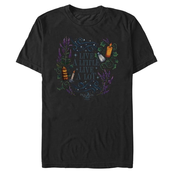 Mens Practical Magic 2 Live a Little Live a Lot Doodles T Shirt
