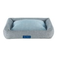 thumbnail image 2 of Sam's Pets Arlo® Medium Blue Plaid Bolster Dog Bed, 2 of 10