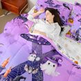 thumbnail image 6 of Homewish Cute Witch Cat Monogram X 7-Piece Twin Bedding,Spooky Halloween Pumpkin Lantern Bedding Comforter Set,Halloween Reversible, 6 of 8
