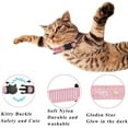 4 Pack Breakaway Cat Collar with Glow in The Dark Adjustable Kitten