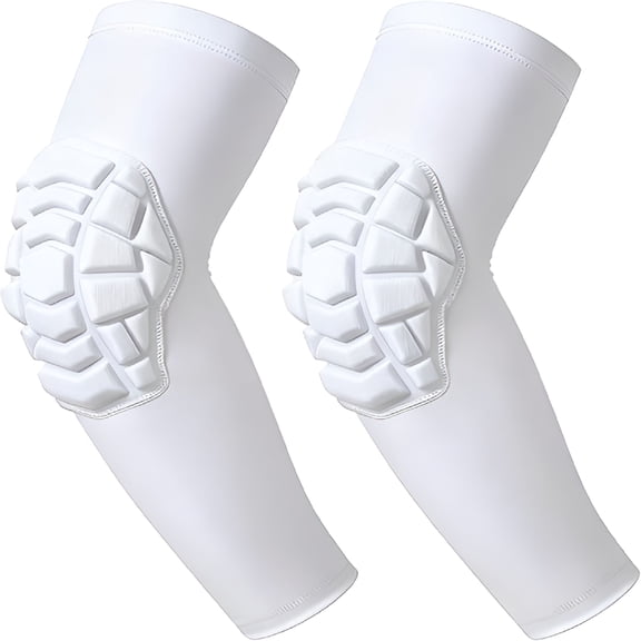 BESTSKY Football Arm Pads Padded Arm Sleeves Compression Elbow Pads Protective Support for Volleyball Wrestling 1 Pair