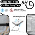 thumbnail image 4 of Grey and Gold Marble Pattern Insulated Lunch Bag with Shoulder Strap and Bottle Holder,Bento School Lunch Bag Box,11x9.5x3.5 Inches, 4 of 5
