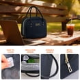 thumbnail image 5 of Mziart Black Lunch Bag Insulated Lunch Box for Women Men Work Picnic, Reusable Lunch Tote Cooler Bag, 5 of 7