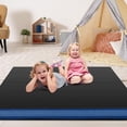 thumbnail image 2 of Spaco Bi-Fold Gymnastics Mat, 4-Inch Thick Foam, Waterproof PU Leather, Foldable with Handles, Yoga & Stretching, Black, 2 of 7