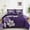 Purple, variant on Dintszyayue Purple Floral 7Pcs Comforter Set Queen，Bed in a Bag Soft Bed Sheet Pillowcase Adult(90"x104")