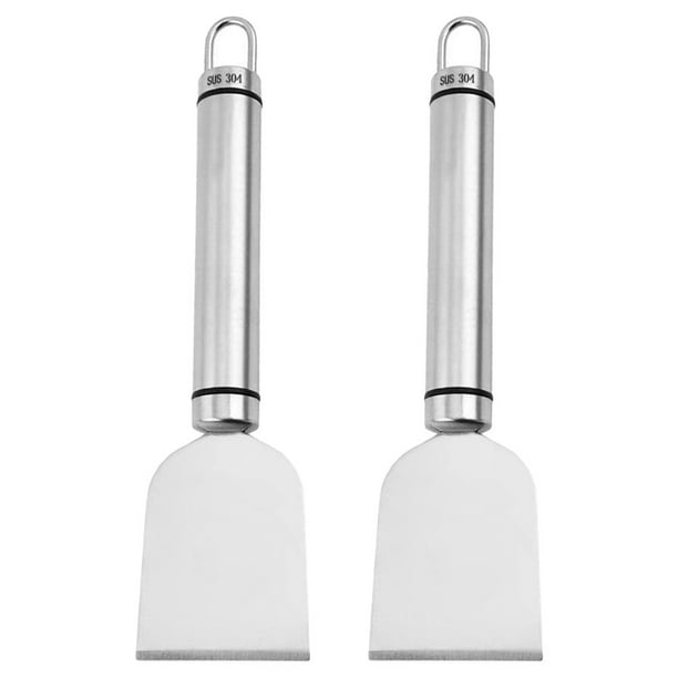 2 raspadores de acero inoxidable, herramienta de limpieza versátil, palas de cocina, pala para congelador, espátulas de limpieza de cocina, palas de limpieza, pala de acero inoxidable