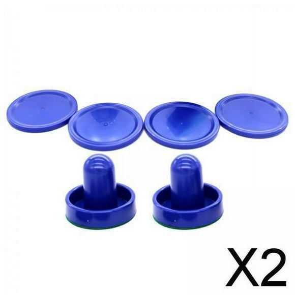 DYNWAVECA 2xAir Hockey Paddles Accessories 2x Air Hockey Pushers and 4x Air Blue Putter