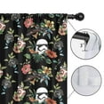 thumbnail image 4 of 2 Panels Space Sci-Fi Print Pattern Nursery Curtains Boys Girls Kids Black and White Floral Modern Window Drapes for Living Bedroom Playroom Room Decor Rod Pocket 52x63Inch, 4 of 5