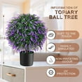 Set of 2 Pack Artificial Boxwood Topiary Ball Trees 21.6'', Outdoor