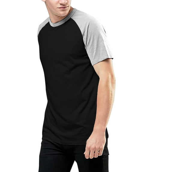 Ma Croix Mens CONTRAST RAGLAN SHORT SLEEVE T Shirts Short Sleeve Baseball Jersey Casual Sport Tee