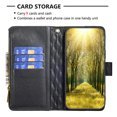 thumbnail image 7 of TECH CIRCLE Motorola Moto G71 5G Case 6.4" Phone 2022 - 9 Cards Slots Zipper Pocket Wallet Shockproof Protective Flip Cover Stand Case With Hand Strap for Girls Women - Black, 7 of 7
