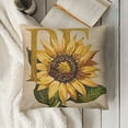 thumbnail image 3 of Floral Monogram Letter Golden Letter K Sunflower Throw Pillow Case Personalized Alphabet Embellished Pillow Covers Christmas Cute Present Pillowcase Cushion Covers for Sofa Couch Bedroom Home, 3 of 5
