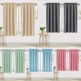 thumbnail image 6 of Blackout Curtains Small Window Curtains Darkening Window Curtain Panels, Soundproof Curtains,Rod Pocket Thermal Insulated Solid Drapes for Bedroom Living Room Sky blue 42*63in, 6 of 7