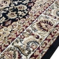 thumbnail image 6 of BizChair Traditional Square Area Rug Design Bellagio 401 (5 Feet 3 Inch X 5 Feet 3 Inch) Black, 6 of 7