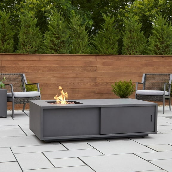Lakeview Treme 60-Inch Rectangle Propane Gas Fire Table - Weathered Slate - SC-C580LP-WSLT