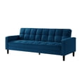 thumbnail image 3 of Loft Lyfe Swaine Linen Sofa Bed Convertible Tufted With Storage, Blue, 3 of 11